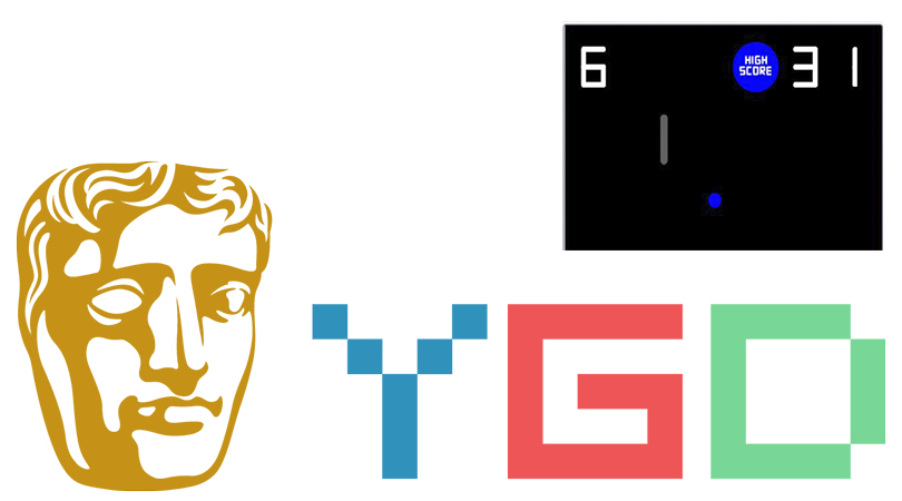 A graphic showing the BAFTA Young Designer Awards logo and a screenshot of the student's game in the top right corner.